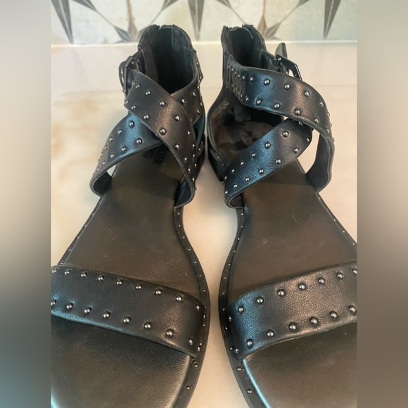 NEW Bleecker & Bond Leather Helene Studded Sandals - Picture 8 of 11